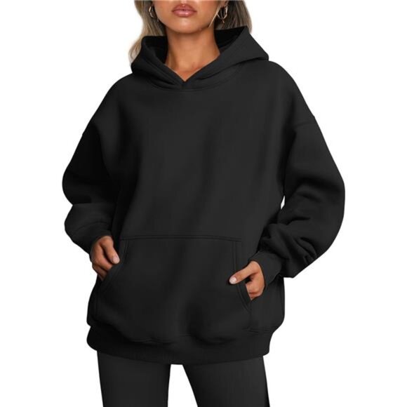 Women's Oversized Fleece Hoodie Sweatshirt Long Sleeve Pullover Fall Outfit - Picture 1 of 7